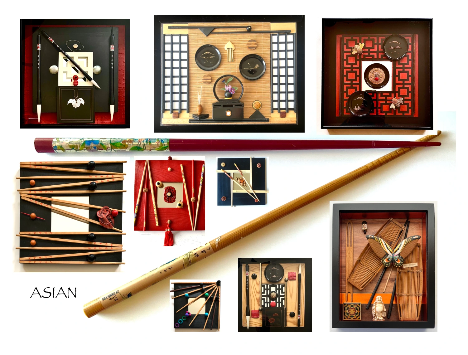 Asian inspired assemblages